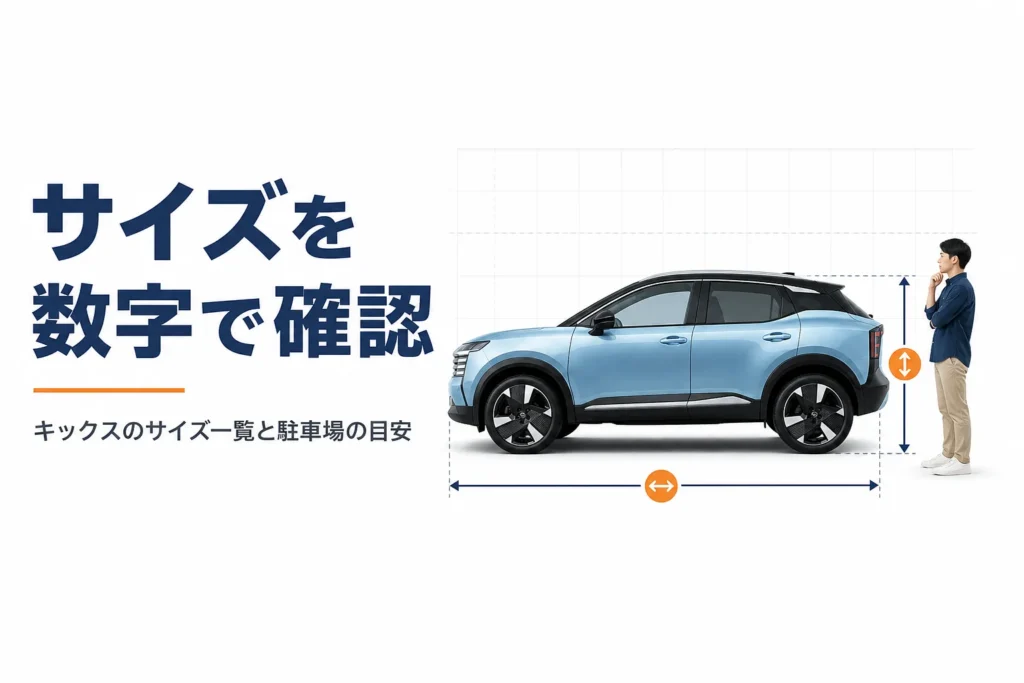 キックスのサイズを解説する記事のアイキャッチ