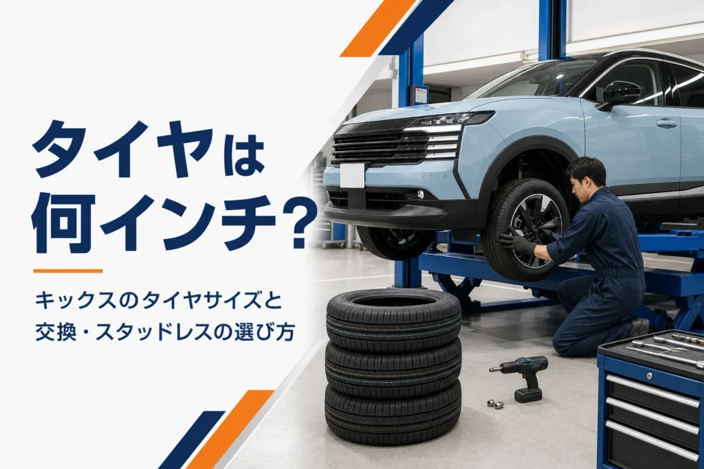 キックスのタイヤ交換のイメージ